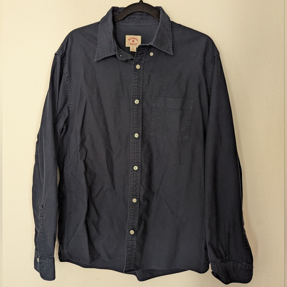 Brooks Brothers Red Fleece XL Mens Blue Button Down Long Sleeve Shirt Pre Owned